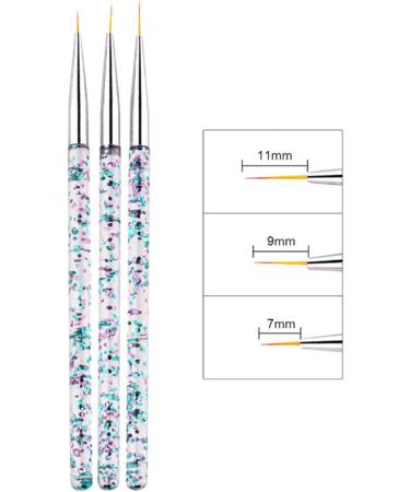 3Pcs Nail Drawing Pens Easy-Grip Multipurpose Easy To Operate Nail Art Drawing Liner Pens for Student Silver - Buy Online on GoSupps.com