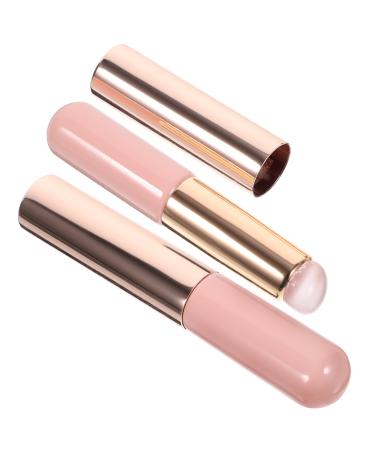 2pcs Lip Brush Makeup Brush Lipstick Applicator Wands Lip Applicator Lip Wands Lip Concealer Brush Lip Stick Brush Lipstick Brush Lip Makeup Lip Balm Round Head Wood Pink