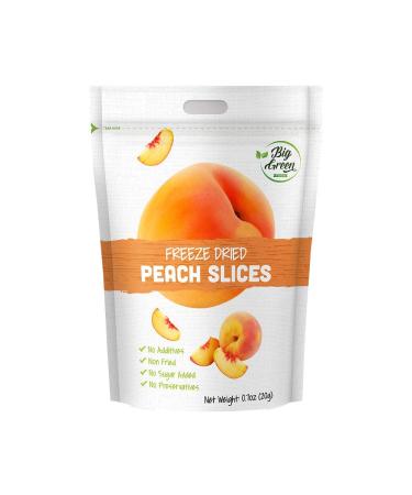 Big Green Organic Food- Freeze-Dried Peach, Healthy Snacks, Natural Flavor (12)