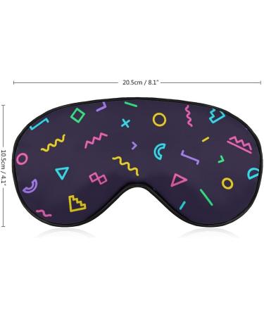 80s 90s Memphis Shape Sleep Mask - Adjustable Strap Eye Cover for Sleeping and Travel - Blocks Light for Night and Nap - Unisex Design - Buy Online on GoSupps.com