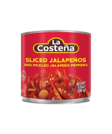 La Costea Sliced Red Jalapeo Peppers, 12 Ounce Can (Pack of 12) 12 Ounce Cans (Pack of 12)