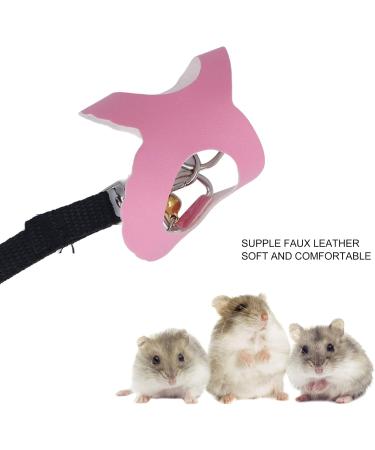 Shop Tocked Vest & Leash Set - Premium Artificial Leather for Guinea Pigs Hamsters Ferrets & Chinchillas - 3 Sizes Nylon Line & Bell - Pink | International Shipping Available - Buy Online on GoSupps.com