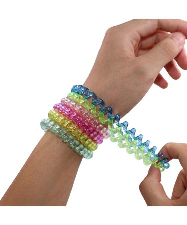 Sensory Stretchy Kids Coil Bracelets 6 Pack - Funny Speech & Communication Aid Fidget Toys for Boys Girls with Autism ADHD Anxiety - Assorted Colors - Buy Online on GoSupps.com