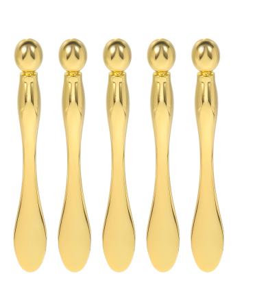 Ipetboom Lot de 5 b tonnets de massage pour le visage et les yeux - Applicateur de cr me en m tal alliage de zinc spatule et cuill re pour le contour des yeux portable pour votre routine beaut