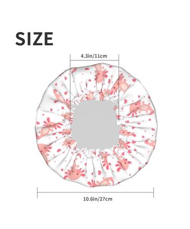 Reusable Axolotl Shower Cap for Women and Kids - Double Layer Waterproof Hair Protector - 1 Pack - Buy Online on GoSupps.com