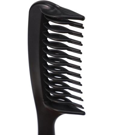 VENYAA 4X Black Double Row Tooth Detangler Hair Comb Shampoo Comb with Handle for Long Curly Wet Hair - Buy Online on GoSupps.com