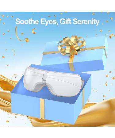 Mivo Eye Massager with Heat - Rechargeable Heated Eye Mask for Headache Relief & Stress Relief | Perfect for Dry Eyes Screen Fatigue & Travel (Grey - Buy Online on GoSupps.com