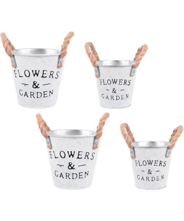 Homoyoyo 8 Pcs Tin Bucket Metal Flower Bucket The Office Desk Decor Galvanized Metal Vase French Country Pitcher Desk Waste Basket Metal Tin Plating Iron Flower Arrangement 13X12cmx2pcs Assorted Colorx2pcs - Buy Online on GoSupps.com