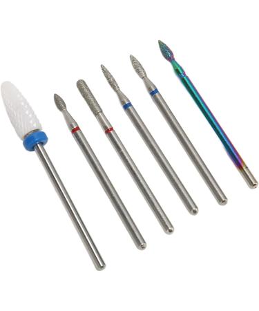 Nail Drill Cone Nail Drill Sets 6-piece Electric Nail Drill Set Cuticle Remover Bit Set Nail Cuticle Cleaner Bit Professional Rotating Polishing Nail Drill - Buy Online on GoSupps.com