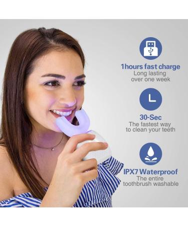 Electric Ultrasonic Toothbrush for Adults - Automatic 360, Cold Whitening Instrument - White - Buy Online on GoSupps.com
