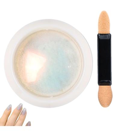 Chrome Nail Powder Chameleon Metallic Nail Art Pigment Powder Iridescent Pigment Pearly Highlight with Sponge Stick for Wedding nail glitter powder - Buy Online on GoSupps.com