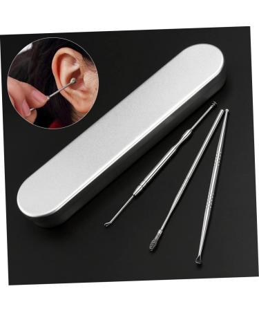 Hemoton 3pcs Stainless Steel Ear Cleaner Set - Ear Scoop, Ear Spoon, Wax Remover - Silver Earmuffs for Gentle Ear Cleaning - Buy Online on GoSupps.com