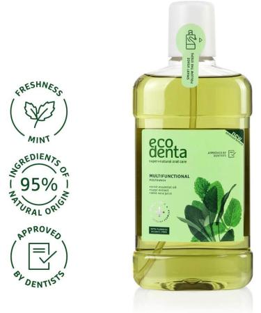 Ecodenta Alcohol-Free Fluoride Mouthwash for Kids - 500 ml Mint - Buy Online on GoSupps.com