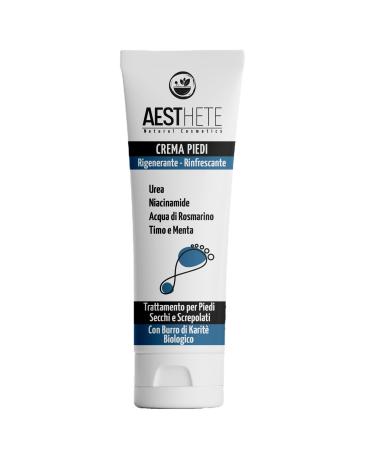 Very Dry and Damaged Foot Cream with Ure Moisturizing Refreshing Exfoliating 100 ml Treatment for Heels Against Calluses and Callus with Shea Butter + Allantoin + Rosemary