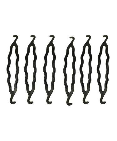 ericotry 6 Pieces Plastic Bun Maker Curler/Hair Holders Twist Holder Clip Magic Roll Bun Hair Twist Braid Maker Styling Tool