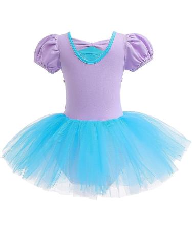 Myrisam Princess Leotard for Girls | Ballet Dance Tutu Skirted Ballerina Dress | 4-5T | Mermaid Theme - Buy Online on GoSupps.com