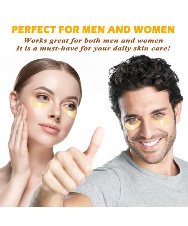 Devimic 24K Gold Eye Mask - 30 Pairs for Dark Circles and Puffiness | Under Eye Patches for Puffy Eyes and Eye Bags - Gel Eye Mask for Face Skin Care - Buy Online on GoSupps.com
