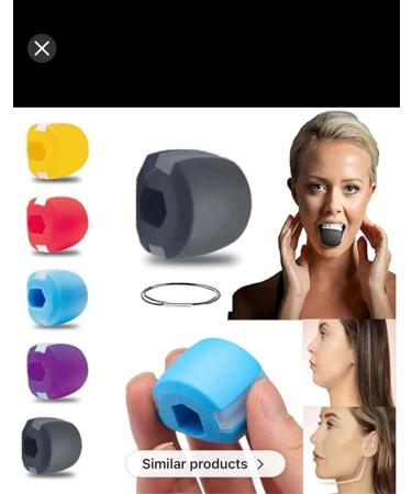 Jaw Exerciser Double Chin Toner | Jawline Exerciser Chew | Jaw Trainer | Workout Face Muscles | Jawline Toner | Neck Trainer | Woman & Men (Blue) - Buy Online on GoSupps.com