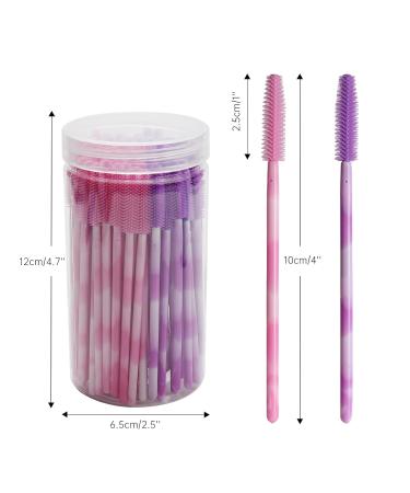 100pcs Disposable Eyelash Extension Kits - Silicone Brushes & Applicator Wands in Pink & Purple | Best Makeup Tools for Eyelash Extensions - Buy Online on GoSupps.com