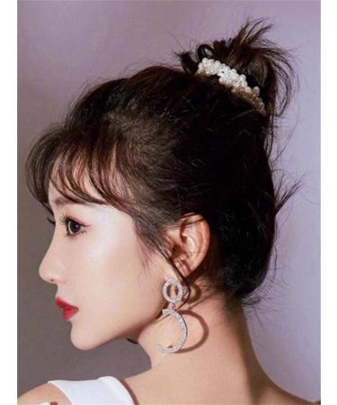 yangzerang Pearl Hair Scrunchies Hair Ties Beaded Fashion Elastic Hair Scrunchies Elegant Pearls Ponytail Holder Hair Stretch Hair Rope Accessories for Women Girls Jewelry - Buy Online on GoSupps.com