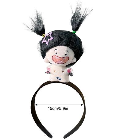 Samuliy Plush Doll Hairhoops | Cartoon Plush Hairband Doll Headband | Cute Hairhoops for Styling Makeup Fashion Plush Doll Hairband for Girls Kids Capricorns - Buy Online on GoSupps.com