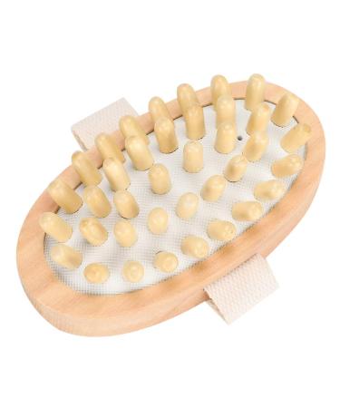 Massage brush body wash brush natural wooden massager body brush hair wash scalp whirlpool massage