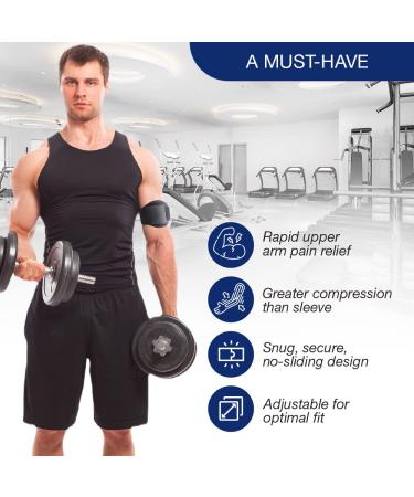 Bicep Tendonitis Brace | ZOET: Bicep & Tricep Compression Sleeve for Upper Arm Support | Comfortable & Adjustable Biceps Brace for Pain Relief Inflammation or Muscle Strains (Size 8 to 15 ) - Buy Online on GoSupps.com