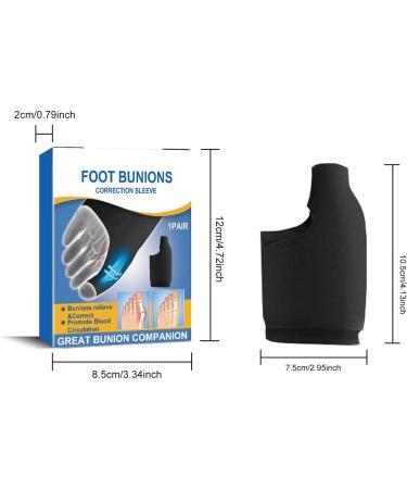 Buy Hallux Valgus Socks | Toe Correction & Protection for Men & Women - Hammer Toe Relief 1 Pair Black - Buy Online on GoSupps.com