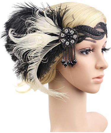 Vintage Flapper Headband | Great Gatsby Leaf Tiara 1920's Hair Accessory - Gold - Buy Online on GoSupps.com