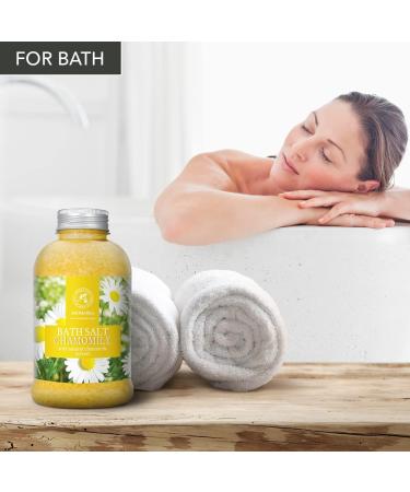 Bath Sea Salt Chamomile 21.16 Oz (600g) | Natural Chamomile Extract for Relaxing Bath Soak | Muscle Relaxation & Aromatherapy | Herb Bath Salt | Body Care Essential - Buy Online on GoSupps.com