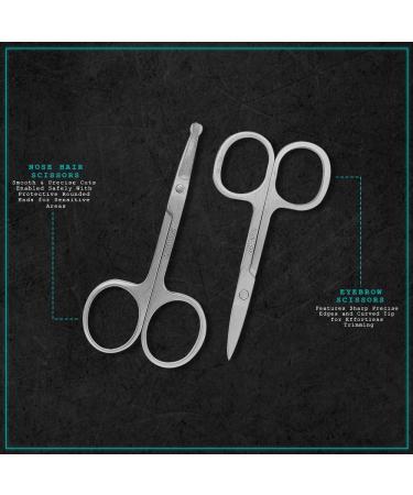 Groovy Trimming Scissors - Safety Tip Grooming Scissors for Men & Women | Eyebrow Nose Beard & Ear Hair Trimming - Buy Online on GoSupps.com
