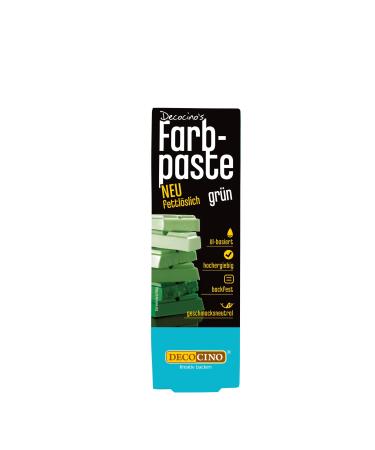 Decocino fat -soluble color paste green - 15 g - oil -based food coloring ideal for coloring chocolate butter cream fondant or cake batter - Buy Online on GoSupps.com