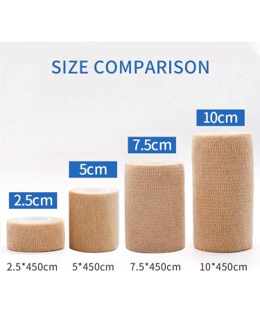 GSPCARE Self Adherent Bandage Wrap 6 Roll 7.5cm X 4.5m Vet Wrap Non-Woven Cohesive Bandage Wrap Pet Bandage Tape Strong Elastic Kinselogy Tape for Sports Protection(Printed Color) Printed 6 Count - Buy Online on GoSupps.com