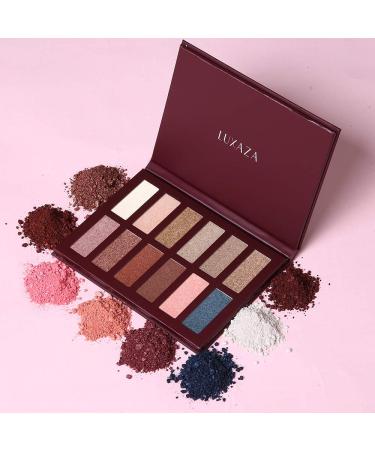 LUXAZA Neutral Nudes Eyeshadow Palette - Brown Metallic Warm Bronze Copper Shimmer Satin Shades - Buy Online on GoSupps.com