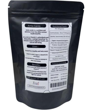 Organic Herb Dried Amla Candy Indian Gooseberry 100% Organic Sweet Candy Amalaki 8oz (210 Grams) - Buy Online on GoSupps.com