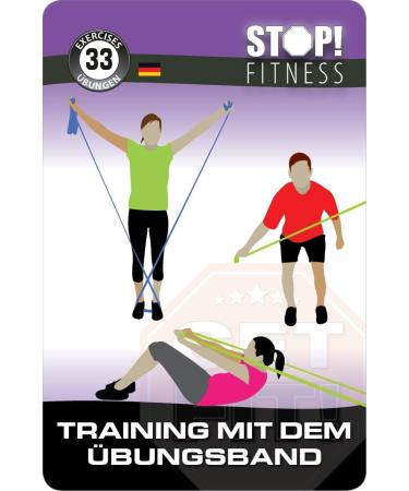 STOP!Fitness Exercise Band Training - German Version Exercise Cards with Plastic Box | 66 x 100 mm | International Shipping Available - Buy Online on GoSupps.com