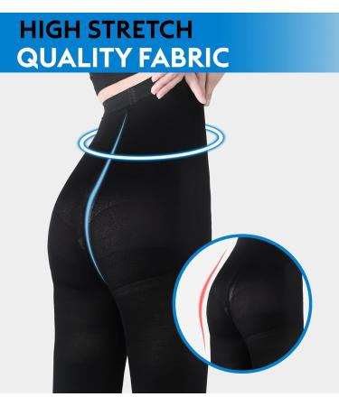KEKING Medical Compression Pantyhose | 20-30 mmHg Support Stockings for Varicose Veins & Edema | Open Toe Comfortable Fit for Women & Men XXL Black - Buy Online on GoSupps.com