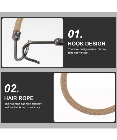 Frcolor 20pcs Ponytail Hook Elastic Bands & Hair Clips - Hair Styling Essentials in Apricot - Buy Online on GoSupps.com
