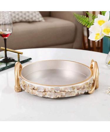 Fruit Dish - Vintage Look Bread Bowl Plate Rolls Fruit Bowl Colander Stamped Metal White Edge Country Primitive Kitchen Decoration - Buy Online on GoSupps.com