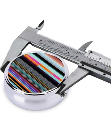 Buy Irregular Vertical Lines Round Pill Box - 3 Compartment Travel Organizer for Easy Medication Management - Buy Online on GoSupps.com