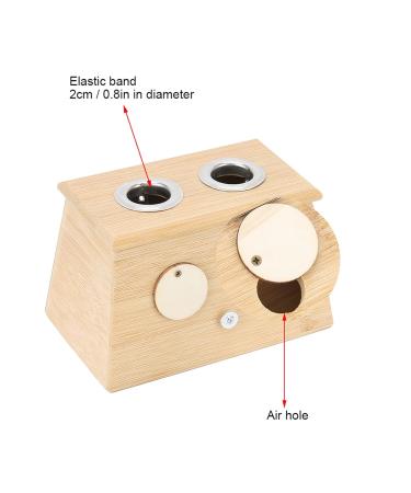 Moxa Massage Box - 2 Holes Bamboo Moxibustion Tool & Roller Stick Holder for Pain Relief | International Shipping - Buy Online on GoSupps.com