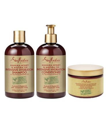 SheaMoisture Hydrate and Replenish Shampoo Conditioner and Hair Masque for Curly Hair Manuka Honey and Marfura Oil Deep Conditioning Hair Treatment to Hydrate and Replenish Hair 3 Count - Buy Online on GoSupps.com