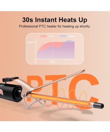 1/2 Inch Curling Iron - 13mm Tiny Curling Wand for All Hair Types | Adjustable Temperature Dual Voltage | Perfect for Travel - Buy Online on GoSupps.com