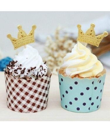 50 Pcs Gold Princess Crown Cake Topper Favors Party Cupcake Picks Wedding Birthday Party Decorations Accessories - Buy Online on GoSupps.com