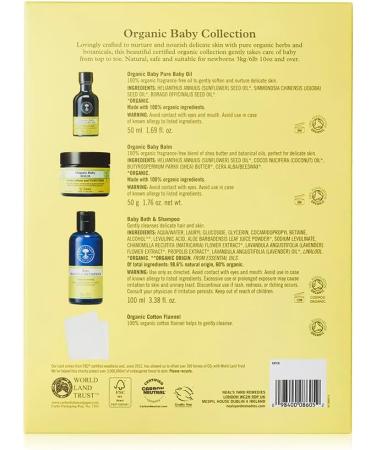 Neal's Yard Remedies Organic Baby Collection | Bath & Shampoo Oil Balm Flannel Set for New Moms & Mums-To-Be | Vegan Baby Skin Care - Buy Online on GoSupps.com