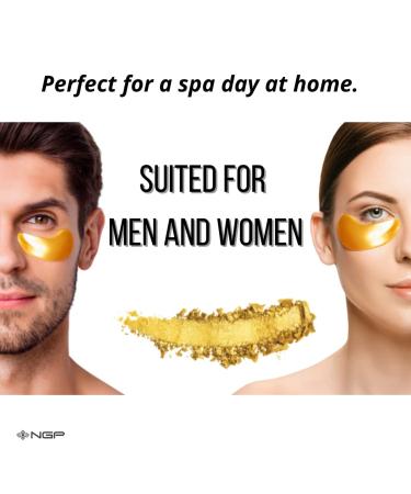 NGP 24K Gold Under Eye Patches - Anti-Aging Skincare for Puffy Eyes | Dark Circle Treatment and Wrinkle Reduction | Nourishing Hydrogel Eye Mask - Buy Online on GoSupps.com