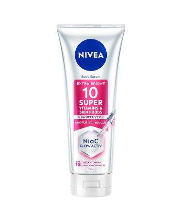 NIVEA Extra Bright Body Serum Lotion 10 Super Vitamins and Skin Foods 5.74 fl oz
