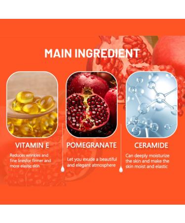 DISAAR BEAUTY Pomegranate Vitamin E Facial Serum Anti-Aging Essence Revitalizing Face Skin Repair Refines Pores 30ml / 1.01fl.oz - Buy Online on GoSupps.com