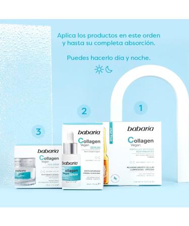  Babaria Babaria - Collagen Vegan Anti-Aging Firming Ampoules Rejuvenates and Brightens the Skin Reduces Wrinkles with Lifting Effect Vegan Daily Use - 2 ml - Buy Online on GoSupps.com