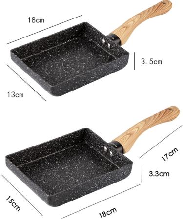 VIDOJI Pan Practical Non-Stick Tamagoyaki Omelette Frying Pan Meat Pie Pancake Frying Pan Pots Kitchen Cookwares for Household Breakfast - Buy Online on GoSupps.com